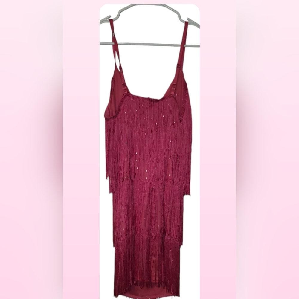 Pink Tassel Dress XL